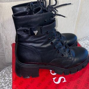 Black Guess Combat Boots